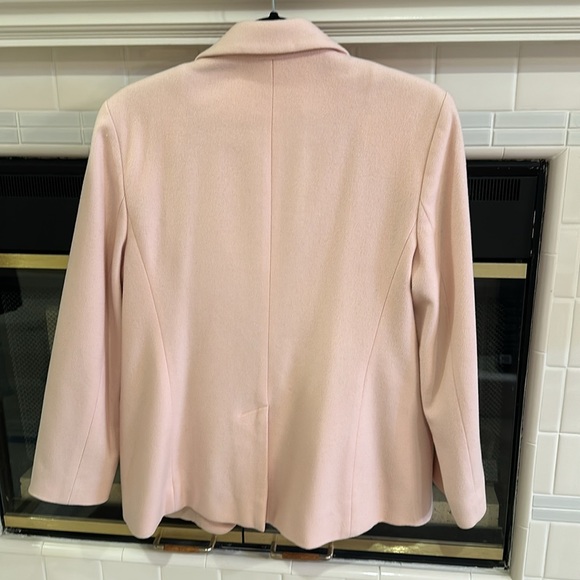 Louden Made in Canada Pink Wool & Cashmere jacket One button front Size 12 - Picture 8 of 10